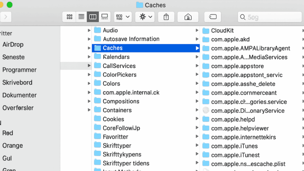 Rydning Af Cache På Mac'en