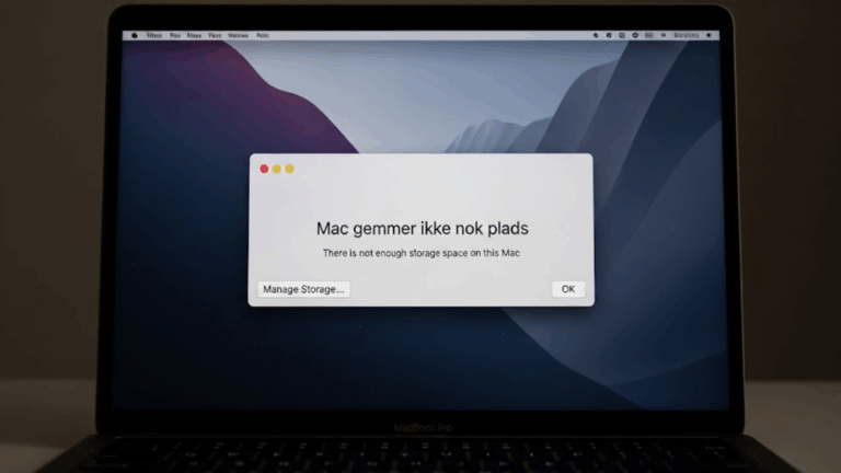Mac gemmer ikke plads