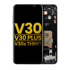 OLED Assembly With Frame For LG V30 / V30 Plus / V30S ThinQ (Refurbished) (Aurora Black)
