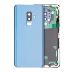 Back Cover Glass With Camera Lens For Samsung Galaxy S9 Plus (No Logo) (Aftermarket Plus) (Coral Blue)