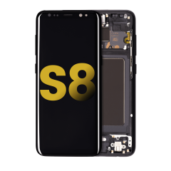 OLED Assembly With Frame For Samsung Galaxy S8 (Refurbished) (Midnight Black)