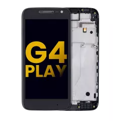 LCD Assembly With Frame For Motorola Moto G4 Play (XT1600 / XT1601 / XT1602 / XT1603 / XT1604 / XT1607 / XT1609 / 2016) (Refurbished) (Black)