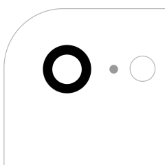 Back Camera Lens With Adhesive (Glass Only) For iPhone 7 / 8 / SE (2020) / SE (2022) (Aftermarket Plus) (10 Pack)