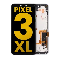 OLED Assembly With Frame For Google Pixel 3 XL (Refurbished) (Clearly White)