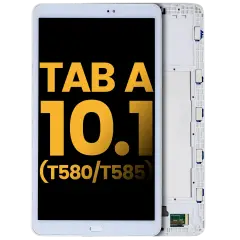 LCD Assembly With Frame For Samsung Tab A (10.1" / 2016) (T580 / T585) (Refurbished) (White)