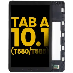 LCD Assembly With Frame For Samsung Tab A (10.1" / 2016) (T580 / T585) (Refurbished) (Black)
