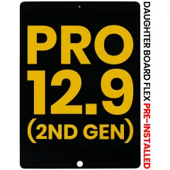 LCD Assembly With Digitizer & Daughter Board Flex Pre-Installed For iPad Pro 12.9" 2nd Gen (2017) (Refurbished) (Black)