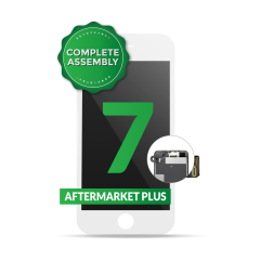 Complete LCD Assembly With Steel Plate For iPhone 7 (With Front Camera: Prox Sensor & Ear Speaker) (Aftermarket Plus Quality: XO6) (White)