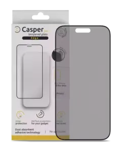 Casper Pro Edge privacy-beskyttelsesglas til iPhone 16 Pro Max / 17 Pro Max i detailemballage