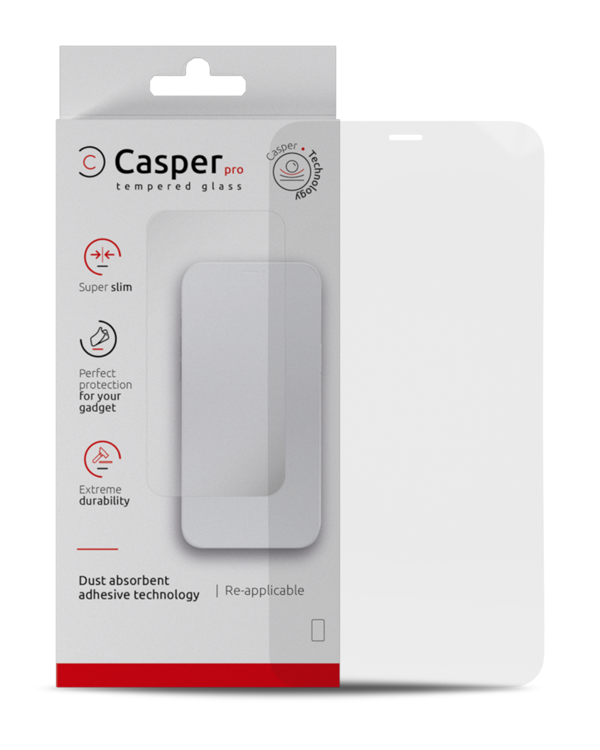 Casper Pro klart beskyttelsesglas til iPhone 12 Mini i original emballage