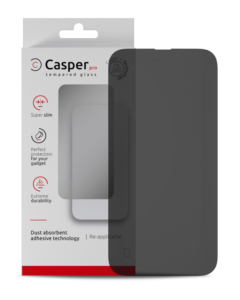 Casper Pro privacy-beskyttelsesglas til iPhone 14 Pro Max i detailemballage