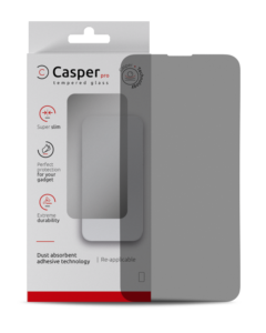 Casper Pro privacy-beskyttelsesglas til iPhone 15 Plus / 16 Plus i detailemballage
