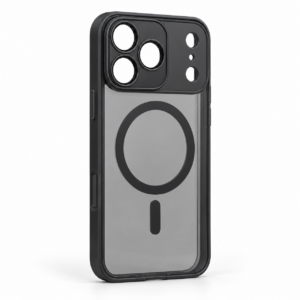 Sort magnetisk cover med transparent eller tonet bagside