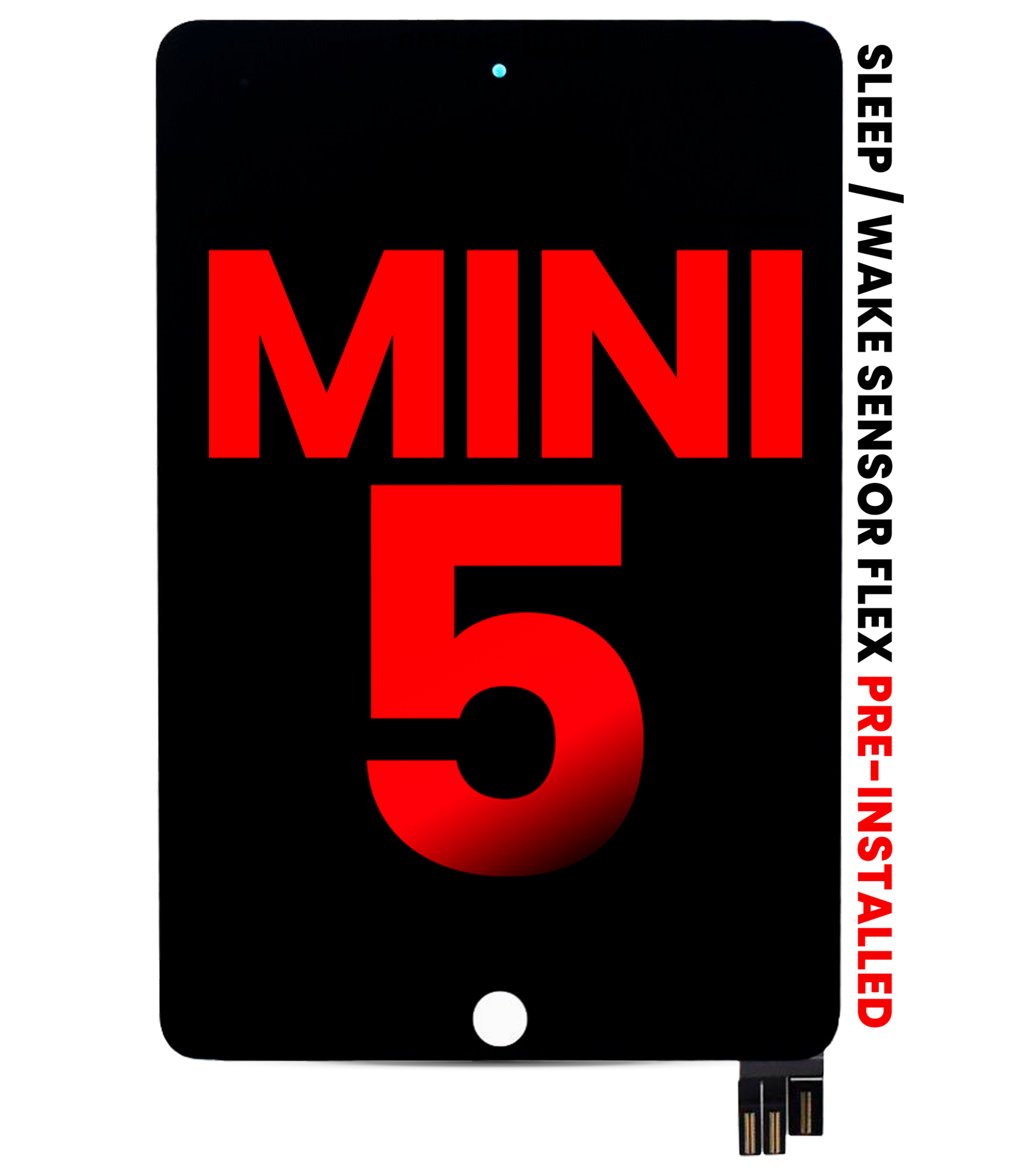 MobileSentrix iPad Mini 5 aftermarket LCD screen black, eksempelfoto – SKU og variant skal kontrolleres