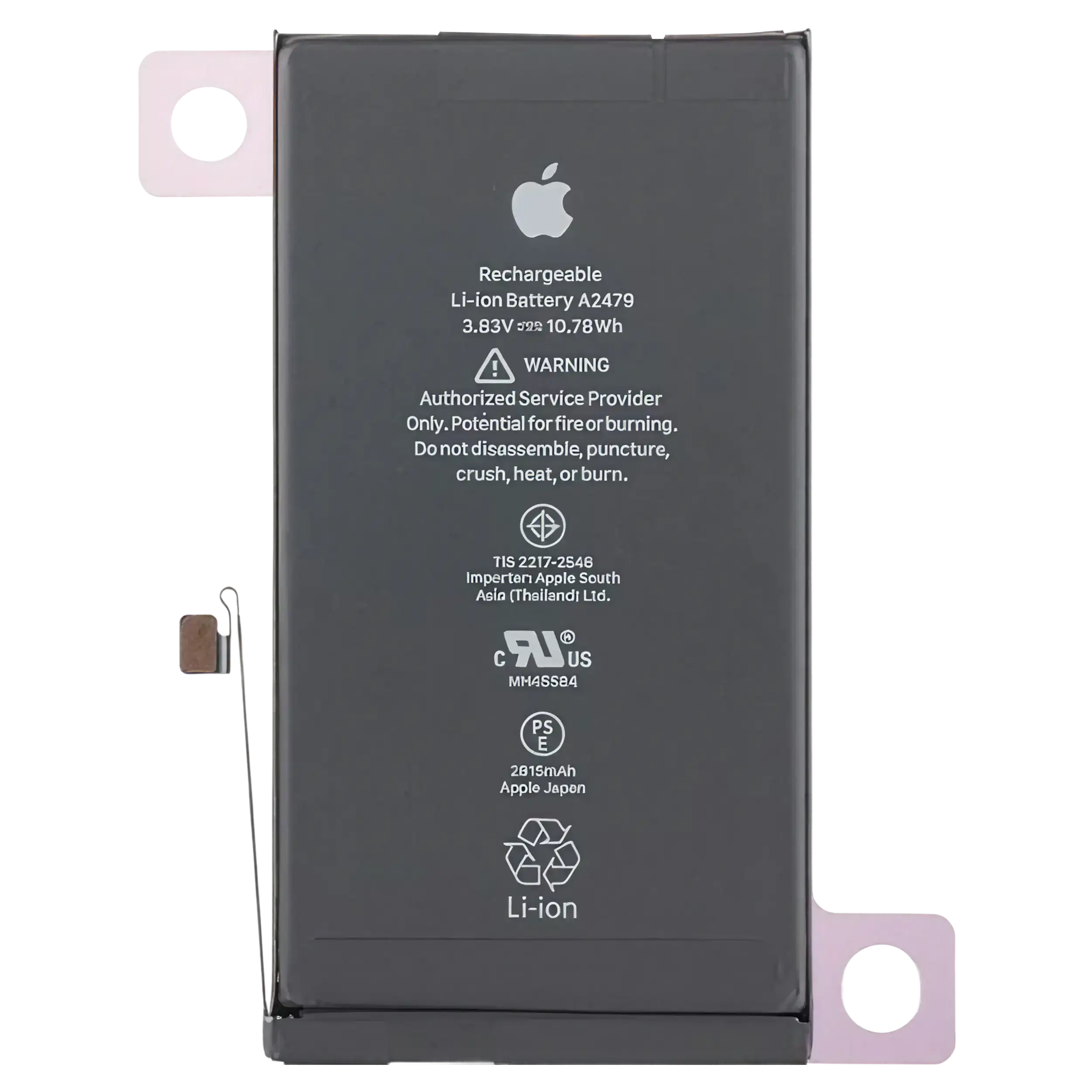 MobileSentrix iPhone 12/12 Pro Genuine OEM batteri eksempelfoto, præcist servicepack varenummer skal kontrolleres