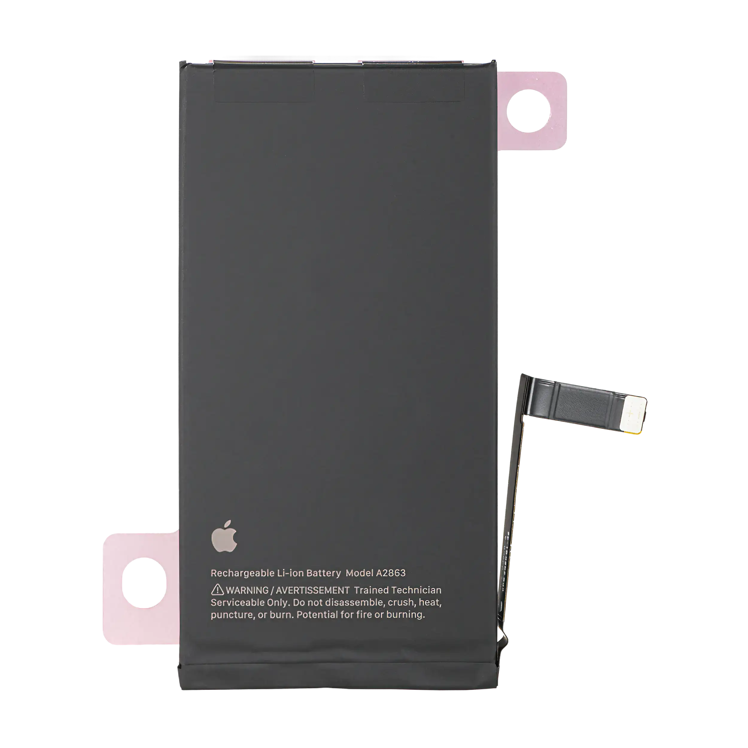 MobileSentrix iPhone 14 Genuine OEM batteri eksempelfoto, præcist servicepack varenummer skal kontrolleres