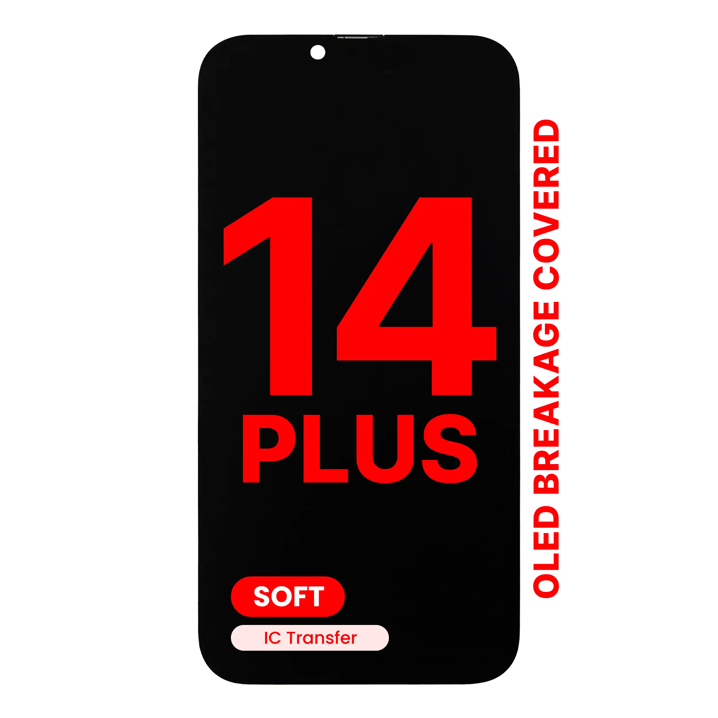 Eksempelfoto fra MobileSentrix: OLED Assembly For iPhone 14 Plus (Aftermarket Pro: XO7 Soft)