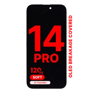 Reservedelsfoto: iPhone 14 Pro skærm – Soft OLED 120 Hz
