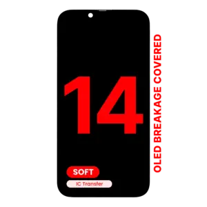 Reservedelsfoto: iPhone 14 skærm – Soft OLED (diagnosticerbar)