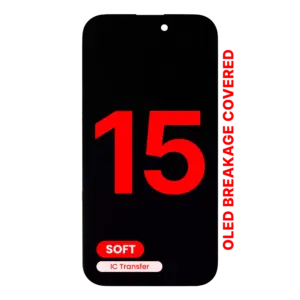 Reservedelsfoto: iPhone 15 skærm – Soft OLED