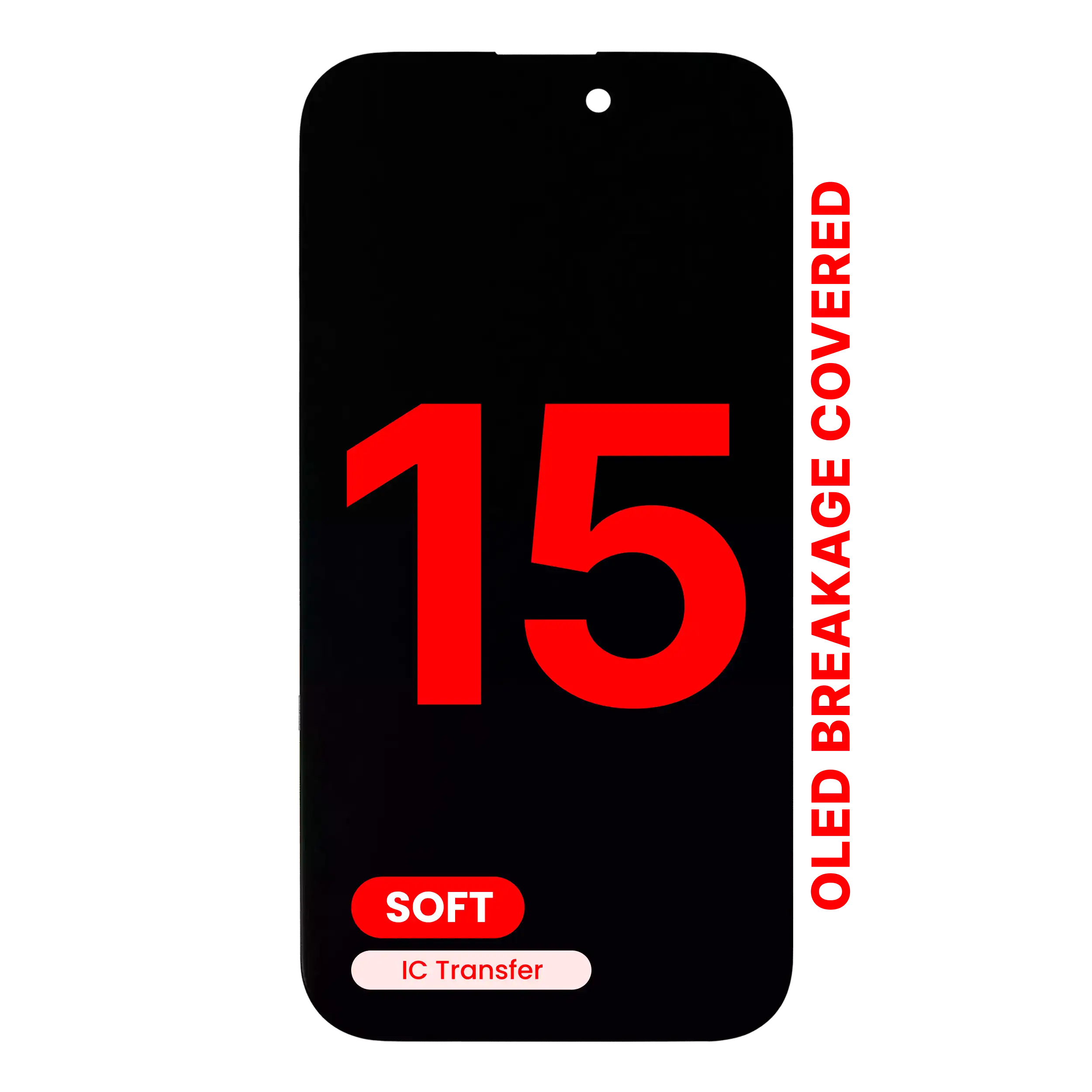 MobileSentrix XO7 Soft OLED til iPhone 15, billedeksempel til webshop