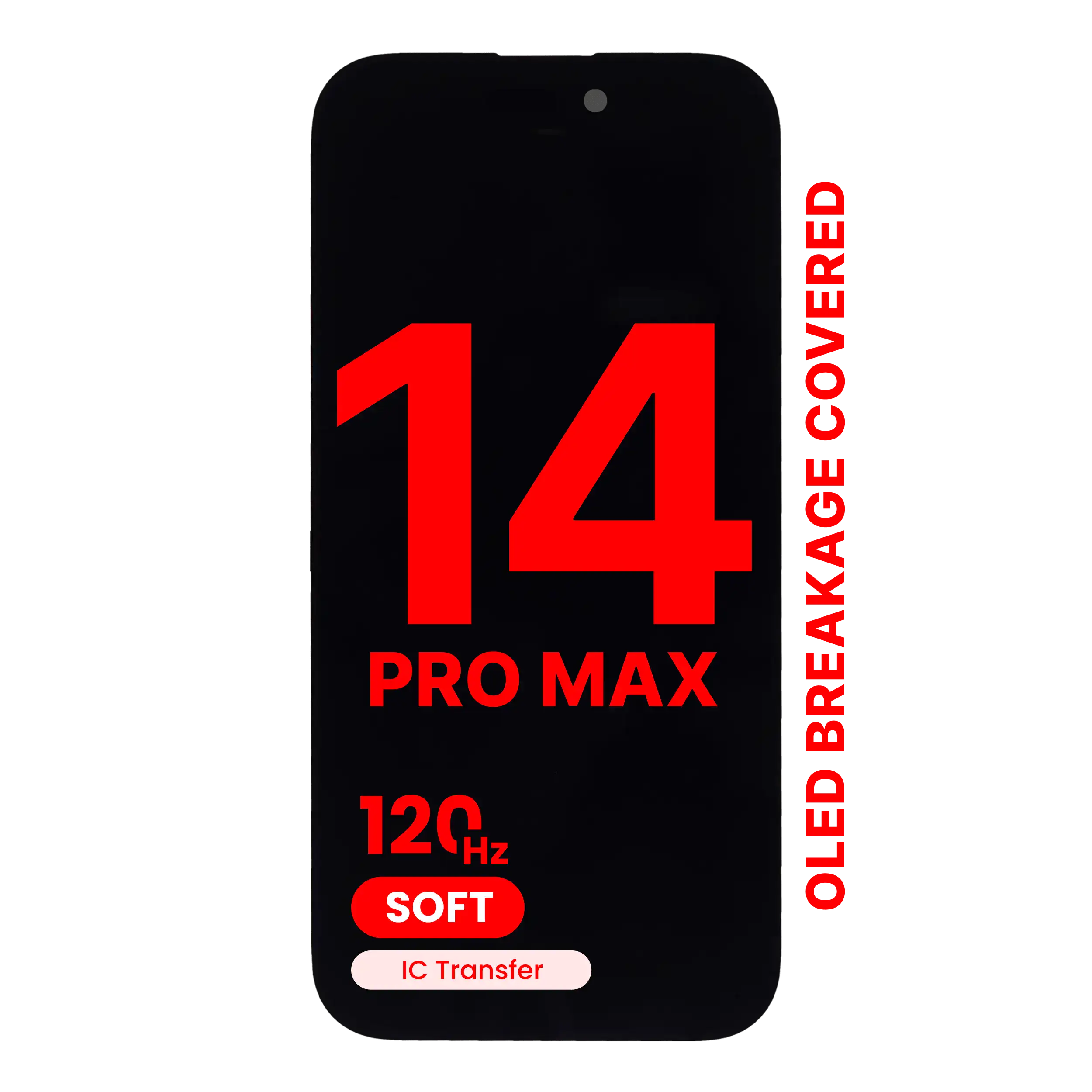 MobileSentrix OLED Assembly For iPhone 14 Pro Max (Aftermarket Pro: XO7 Soft), preview eksempel