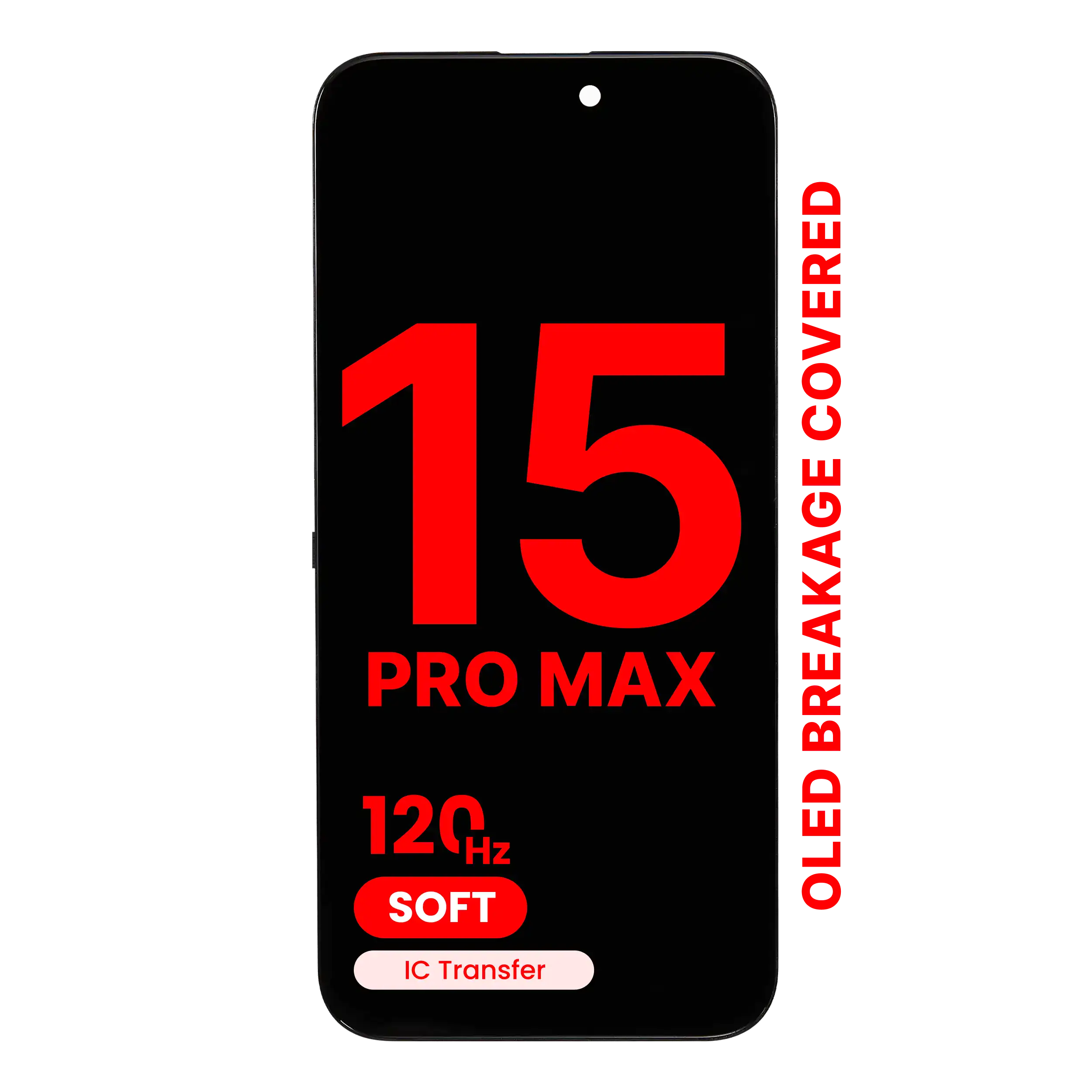 MobileSentrix OLED Assembly For iPhone 15 Pro Max (Aftermarket PRO: XO7 Soft), preview eksempel