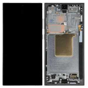 Samsung Galaxy S24 Ultra OLED-skærm med ramme – Titanium Black (Service Pack)