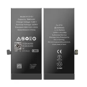 iPhone 15 batteri – kompatibelt 3279 mAh