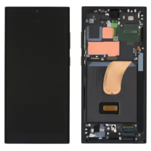 Samsung Galaxy S23 Ultra skærm med ramme – Original (Phantom Black)