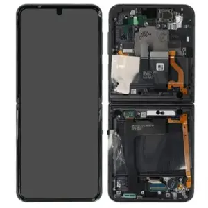 Samsung Galaxy Z Flip4 foldbar OLED-skærm med ramme – Original Graphite