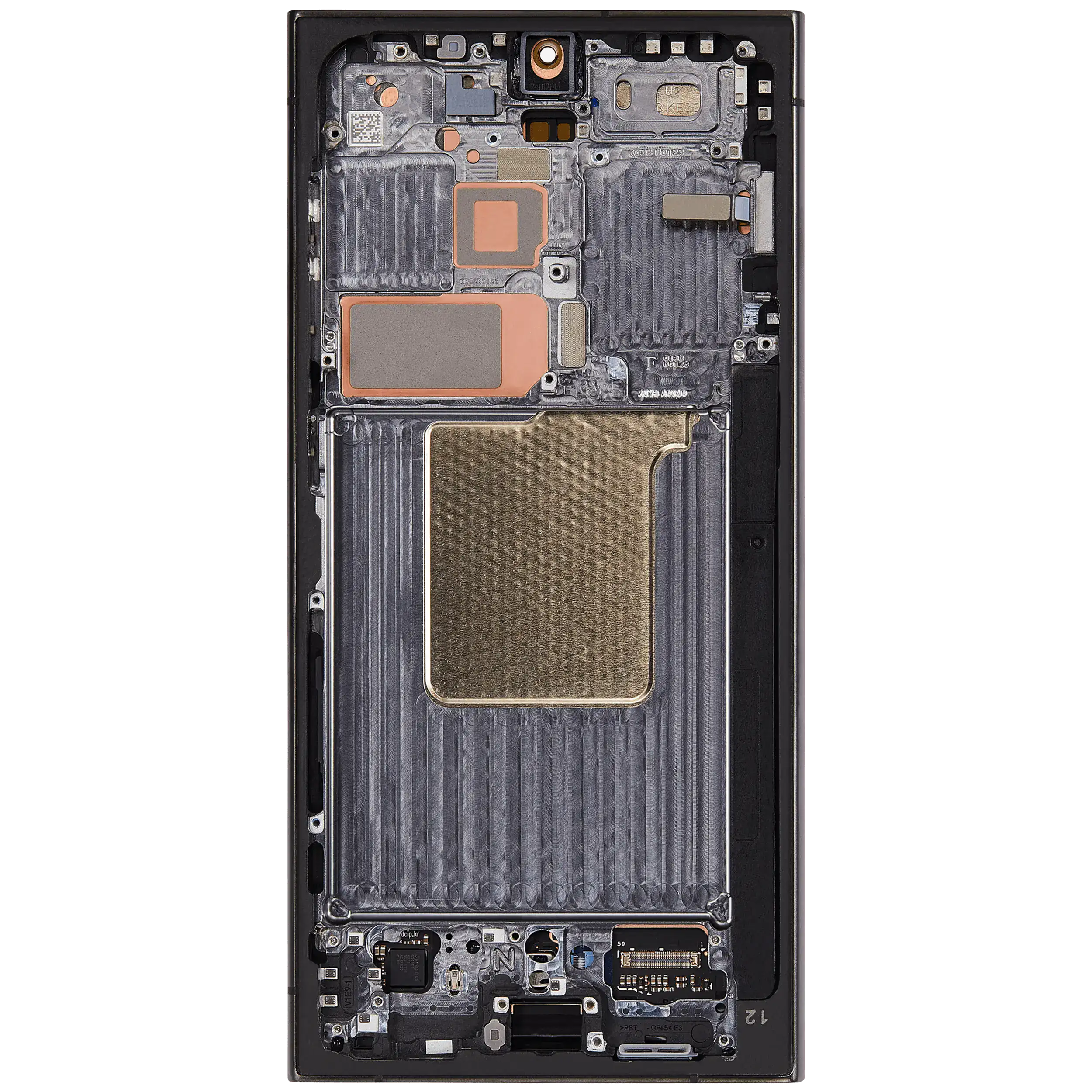 MobileSentrix Samsung Galaxy S24 Ultra OLED Service Pack med ramme i Titanium Black – eksempelfoto
