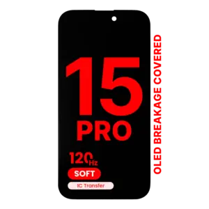Reservedelsfoto: iPhone 15 Pro skærm – Soft OLED (120 Hz)