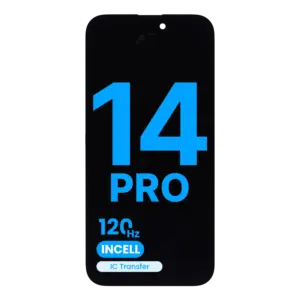 Reservedelsfoto: iPhone 14 Pro skærm – Incell LCD (SPX) 120 Hz