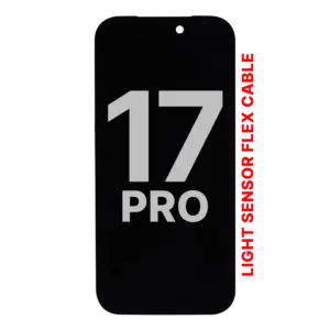 Reservedelsfoto: iPhone 17 Pro skærm – Original Pull (diagnosticerbar)