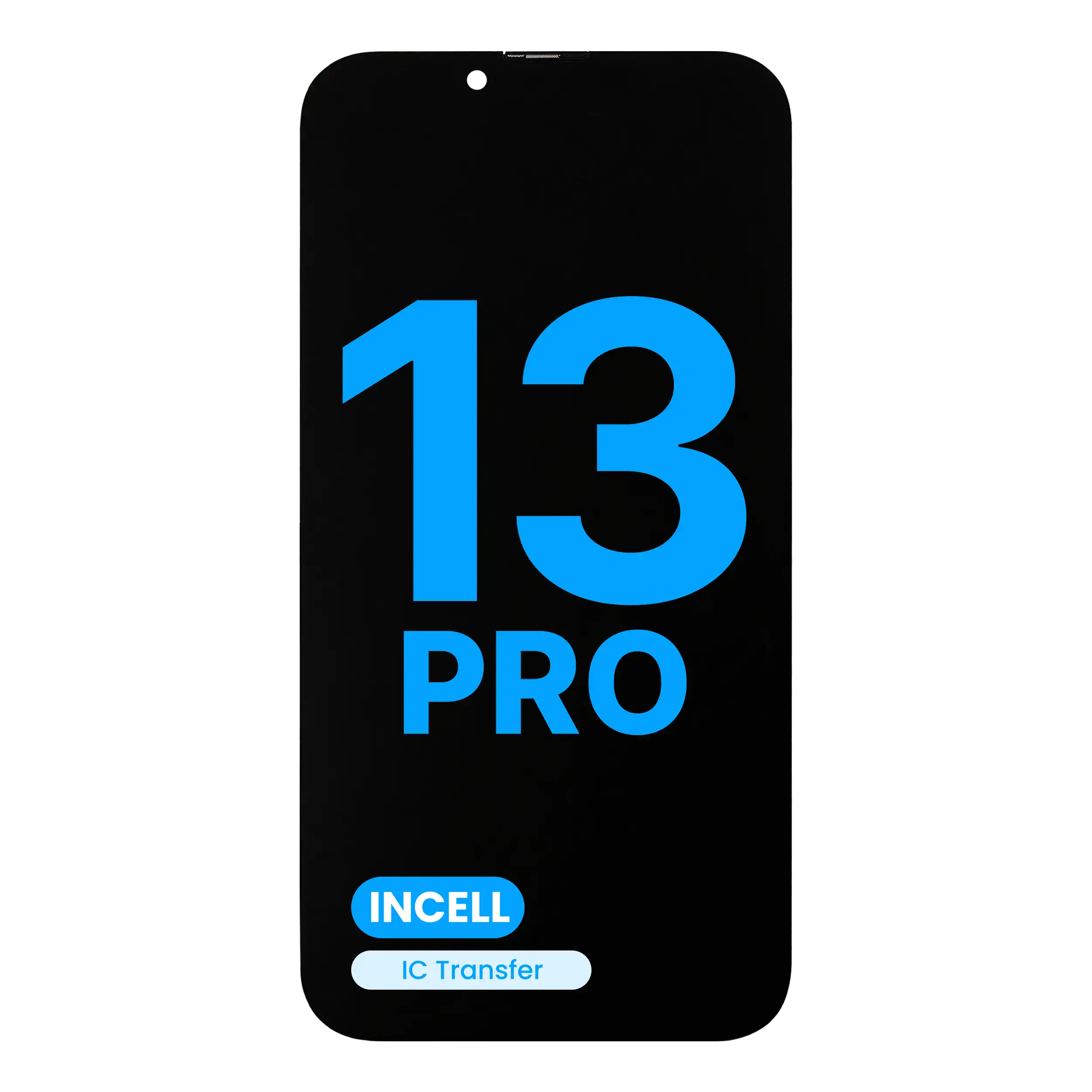 MobileSentrix LCD Assembly Compatible For iPhone 13 Pro (5G Compatible) (Aftermarket: AQ7 / Incell). Eksempelfoto, præcist leverandørvarenummer ikke bekræftet.