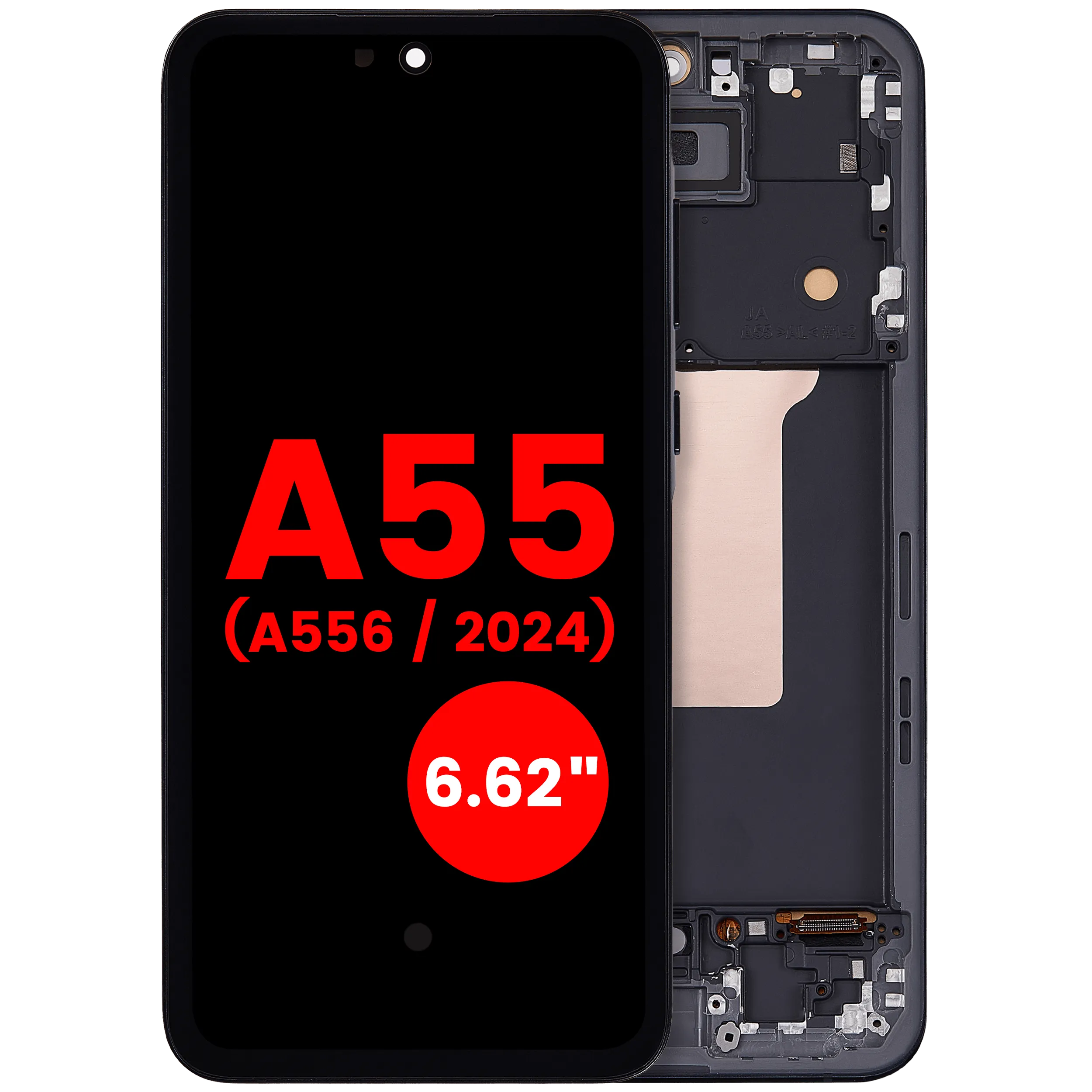 MobileSentrix OLED Assembly With Frame For Samsung Galaxy A55 (A556 / 2024) (6.62") (Aftermarket Plus) (Navy); eksempelfoto, leverandørvarenummer skal bekræftes.