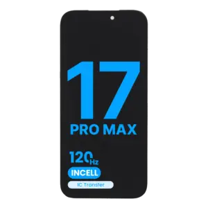 Reservedelsfoto: iPhone 17 Pro Max skærm – Incell SPX 120 Hz