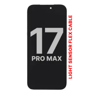 Reservedelsfoto: iPhone 17 Pro Max skærm – Original Pull (diagnosticerbar)