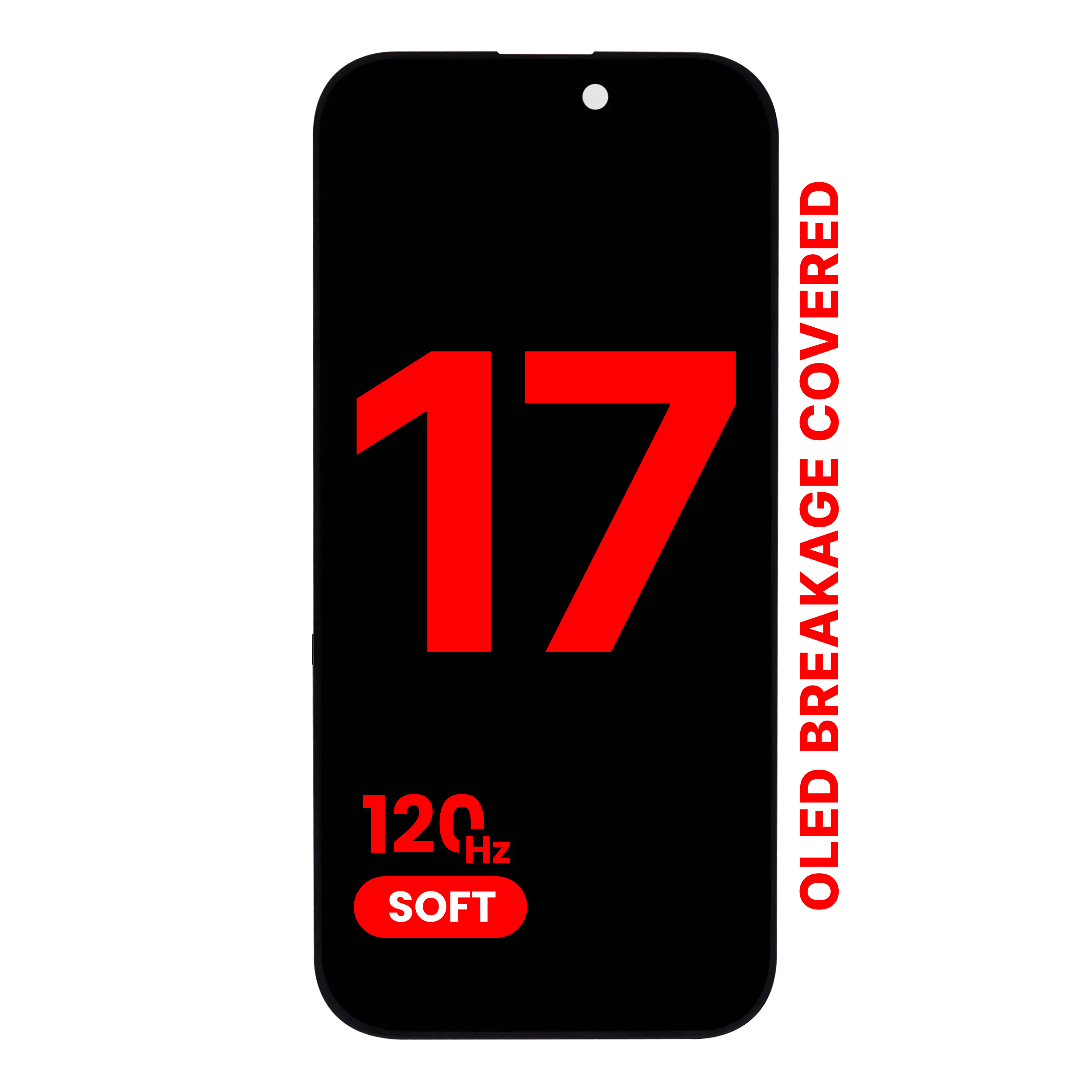 MobileSentrix XO7 Soft OLED 120Hz til iPhone 17 – eksempelfoto, kvalitet og leverandørsku skal kontrolleres
