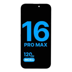 Reservedelsfoto: iPhone 16 Pro Max skærm – Incell SPX 120 Hz