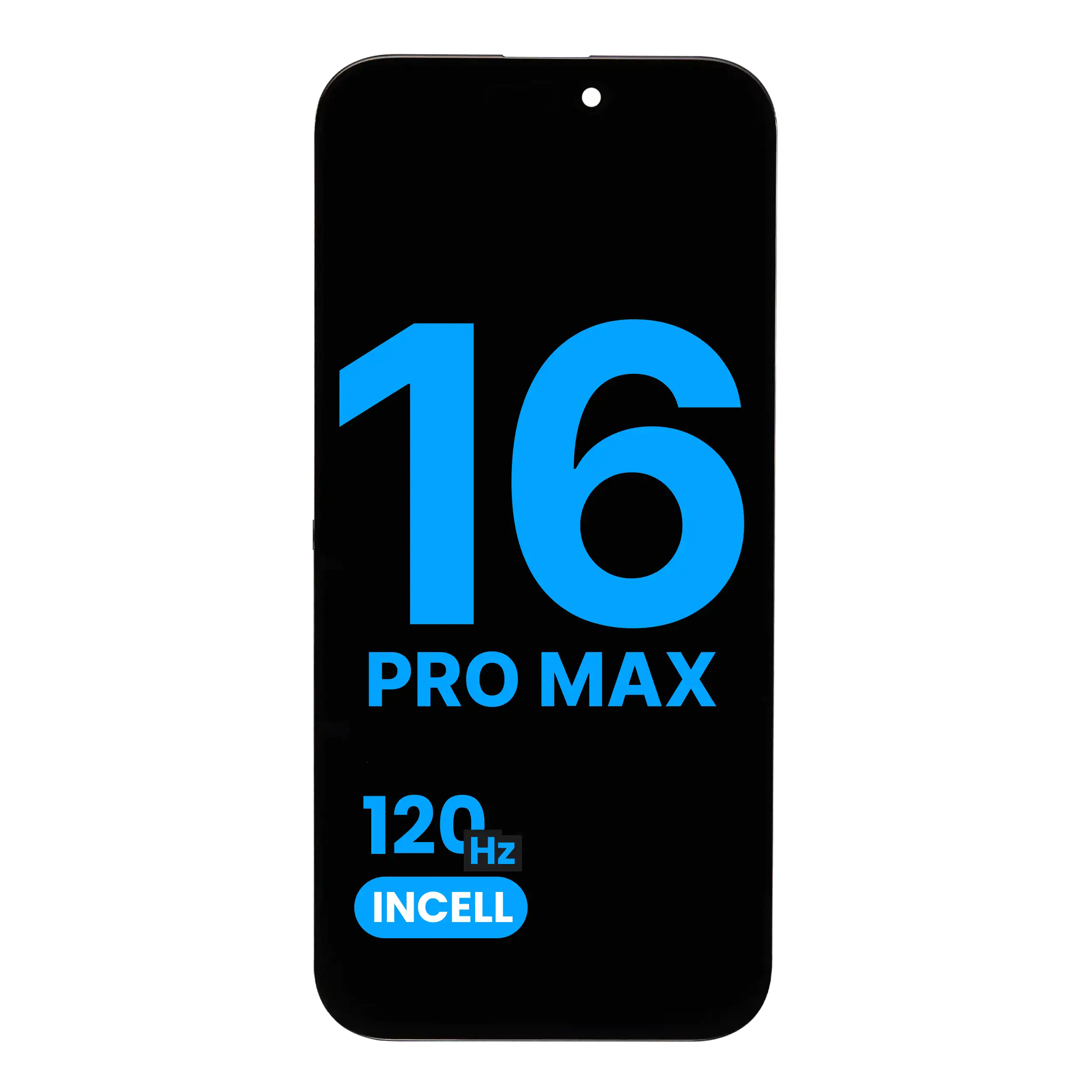 MobileSentrix iPhone 16 Pro Max AQ7 Incell 120Hz skærm, eksempelfoto