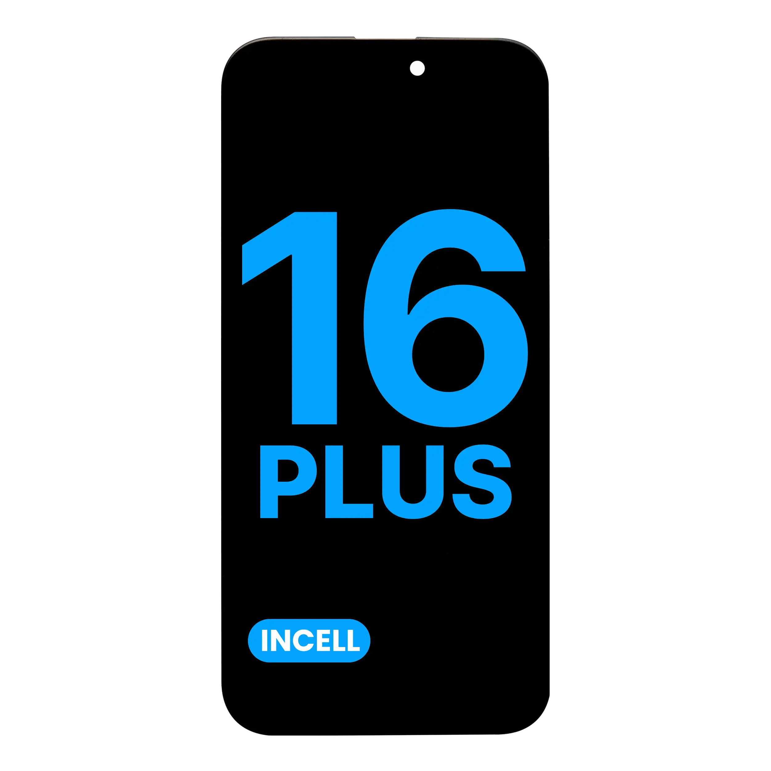 MobileSentrix LCD Assembly For iPhone 16 Plus (Aftermarket :AQ7 / Incell). Eksempelfoto, leverandør-SKU skal bekræftes.