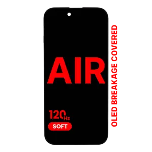 Reservedelsfoto: iPhone 17 Air skærm – Soft OLED 120 Hz