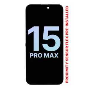 Reservedelsfoto: iPhone 15 Pro Max skærm – Original Service Pack