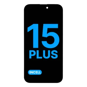 Reservedelsfoto: iPhone 15 Plus skærm – Incell LCD JK High Quality