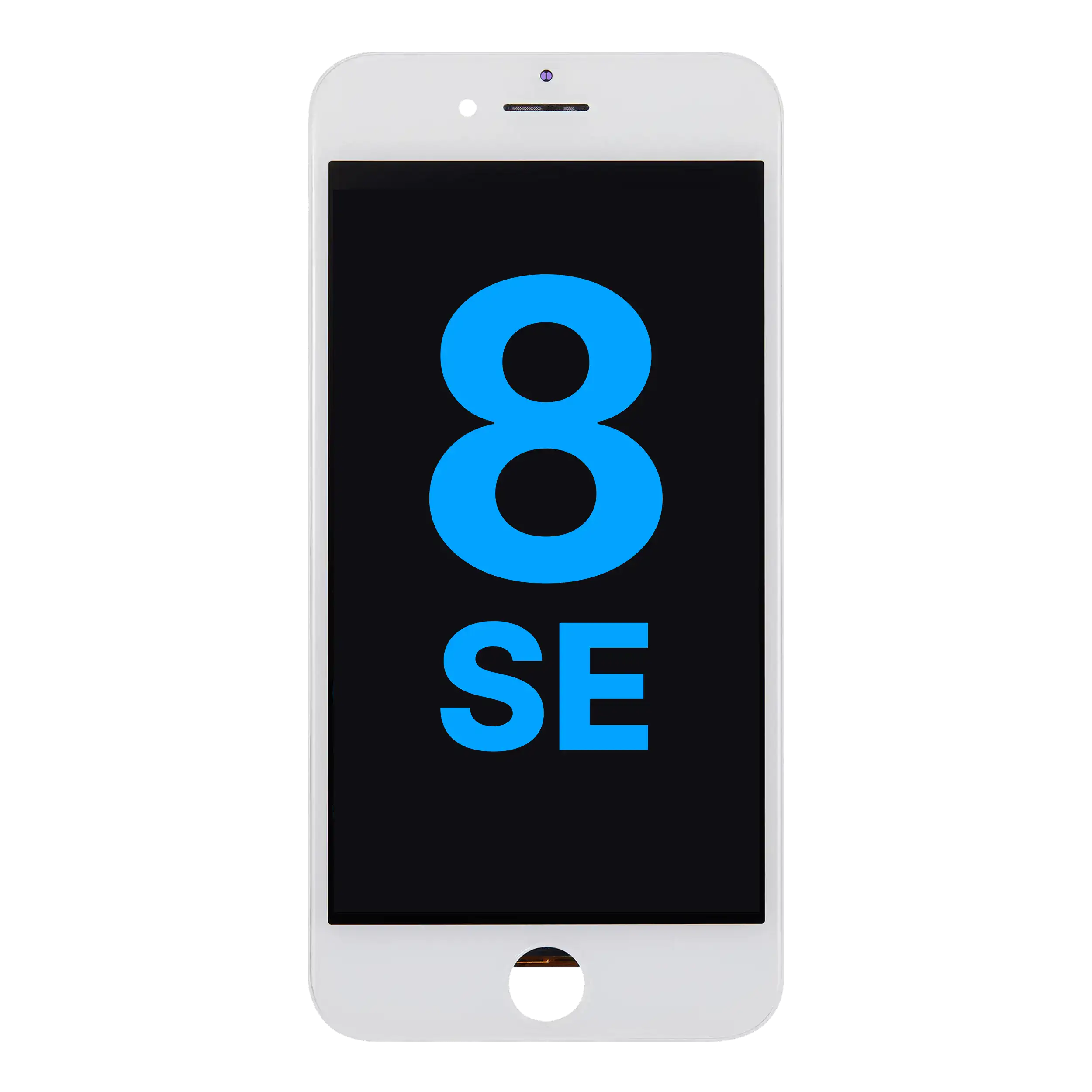 Billedet viser et MobileSentrix eksempel til iPhone 8 SE 2020 hvid LCD – farveeksempel; det er ikke nødvendigvis den nøjagtige variant.