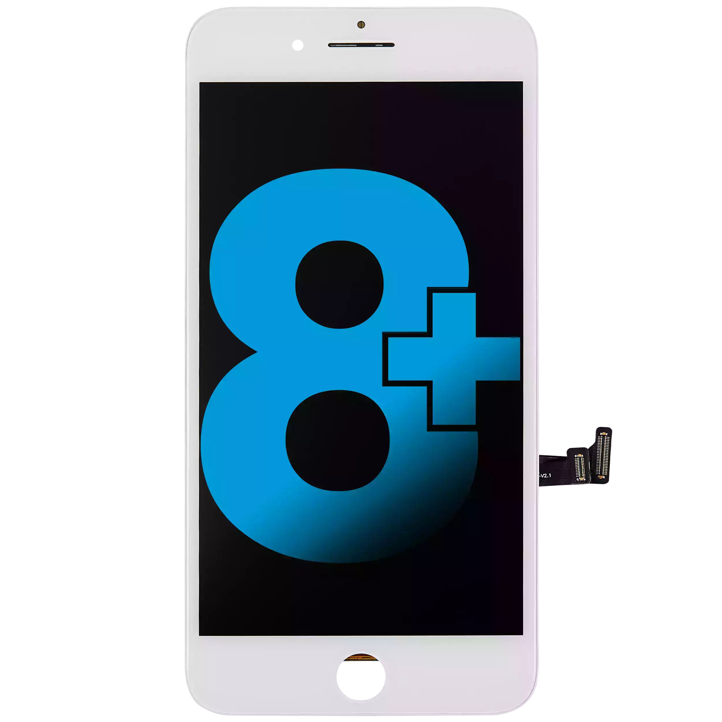 MobileSentrix LCD Assembly With Steel Plate Compatible For iPhone 8 Plus (Aftermarket: AQ7) (White). Eksempelfoto, præcist SKU skal bekræftes.