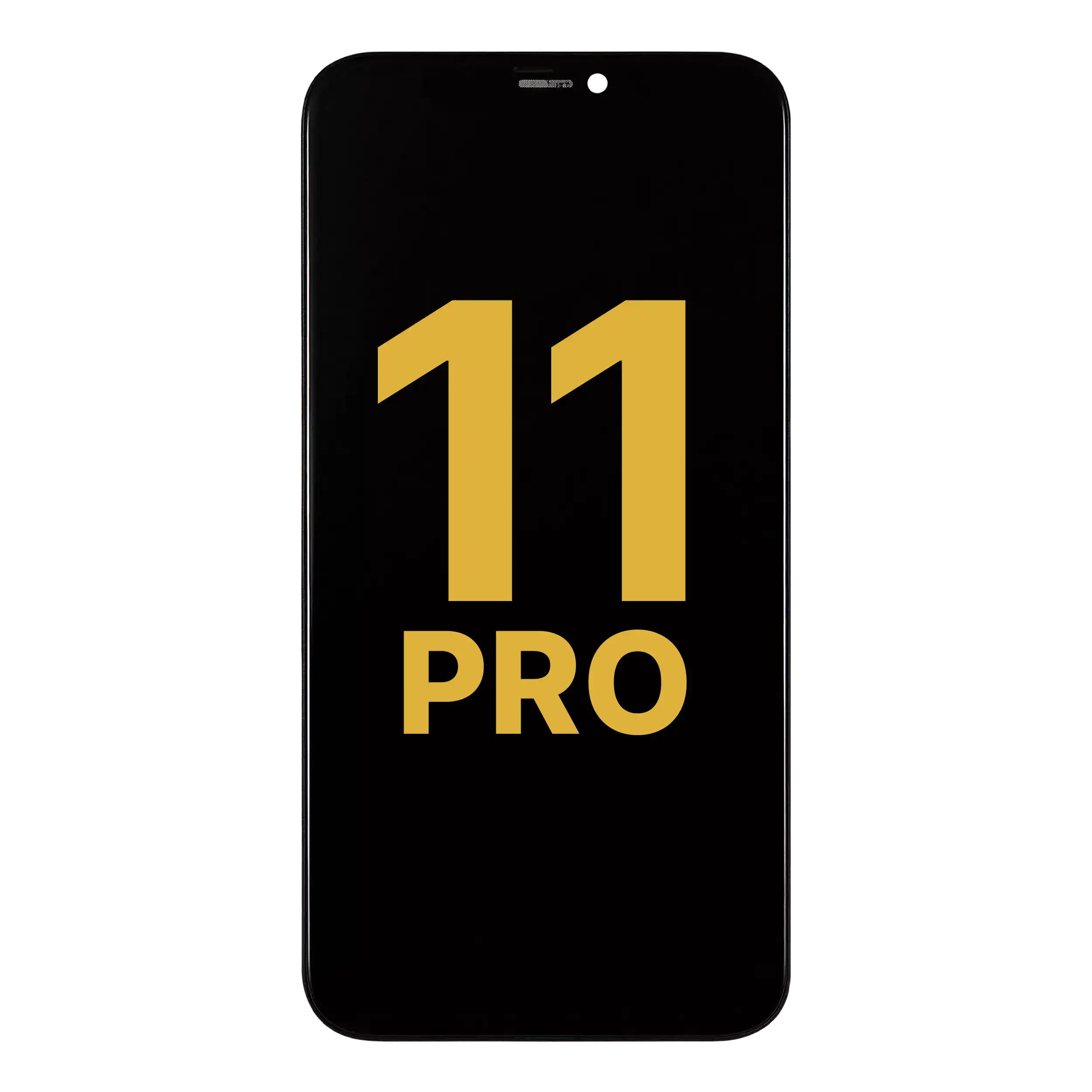 Billedet viser et MobileSentrix eksempel til iPhone 11 Pro Premium OLED – illustration af Hard OLED; det er ikke nødvendigvis den nøjagtige variant.