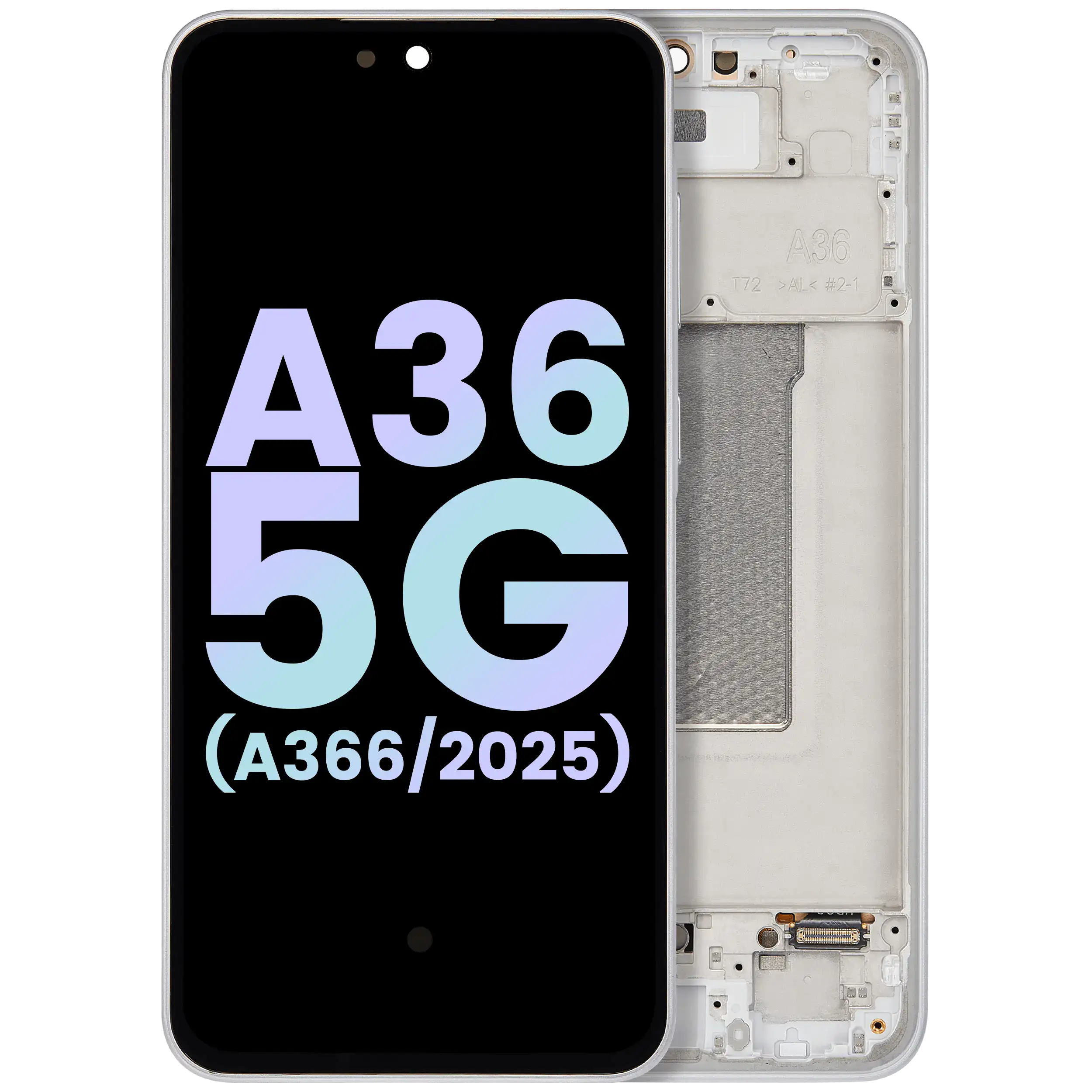 Samsung Galaxy A36 5G original Service Pack OLED med ramme White, GH82-36841B